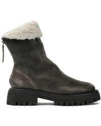 Halmanera - Leather Zippered Ankle Boots - Lyst