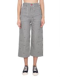 KENZO - Cropped Fit Jeans - Lyst