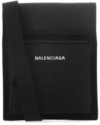 Balenciaga - Black Leather Explorer Crossbody Bag - Lyst