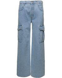 Agolde - 'Mika' Light Cargo Jeans With Wide Leg - Lyst