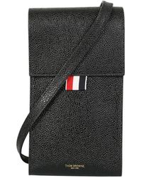 Thom Browne Smartphone Case Made In Leather - Black