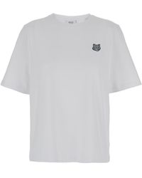 Maison Kitsuné - Crewneck T-Shirt With Fox Head Patch - Lyst