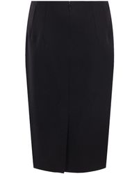 Versace - Grain De Poudre Wool Midi Pencil Skirt - Lyst