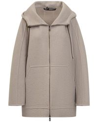 Max Mara - Atelier Cashmere Coat With Hood And Zip - Lyst