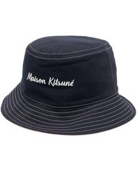 Maison Kitsuné - Bucket Hat With Embroidery - Lyst