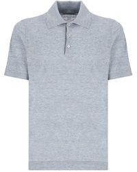 Brunello Cucinelli - T-shirts And Polos Light Blue - Lyst