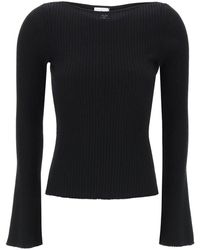 Courreges - Ribbed Knit Pullover Sweater - Lyst