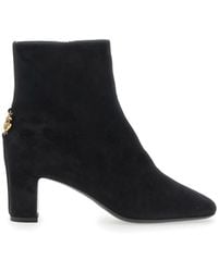 Dolce & Gabbana - Ankle Boots With Dg Logo Plaque On The Back - Lyst