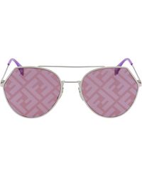 Fendi Metal Sunglasses - Purple