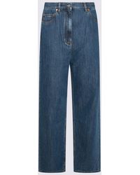 Valentino - Blue Cotton Denim Jeans - Lyst