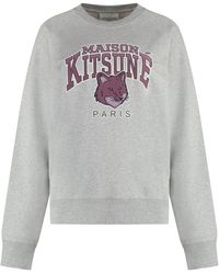 Maison Kitsuné - Maison Kitsuné Printed Cotton Sweatshirt - Lyst