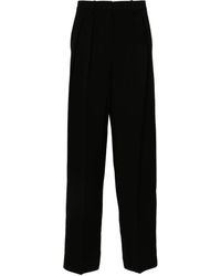 Theory - Crepe Wide-Leg Trousers - Lyst