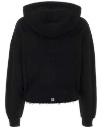 Givenchy - Brushed Cotton Cropped Hoodie - Lyst