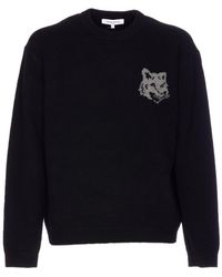 Maison Kitsuné - Fox Head Wool Jumper - Lyst