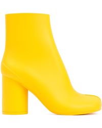 yellow womens booties
