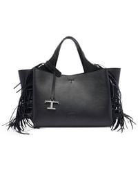 Tod's - T Timeless Mini Leather Tote Bag - Lyst