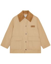 Ganni - Twill Midi Jacket - Lyst