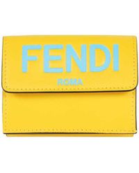Fendi - Leather Tri-fold Wallet - Lyst