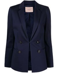 Twin Set - Double-Breasted Blazer - Lyst