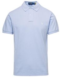 Polo Ralph Lauren - Light Logo Embroidered Polo Shirt - Lyst