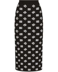 Dolce & Gabbana - Knit Monogram Skirt - Lyst