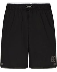 Dolce & Gabbana - Thigh-Length Monogram-Print Swim Shorts - Lyst