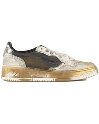 Autry - Medalist Low Super Vintage And Leather And Mesh Sneakers - Lyst