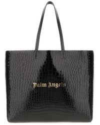 Palm Angels - Logo Printed Large Tote Bag - Lyst