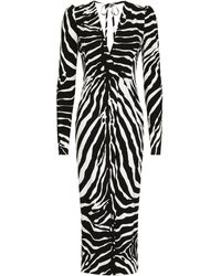 Dolce & Gabbana - Zebra Print Short Dress - Lyst