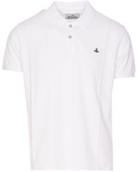 Vivienne Westwood - White Cotton Orb Polo Shirt - Lyst