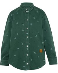 KENZO - Green Cotton Denim Shirt - Lyst