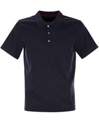 Fay - Short-Sleeved Cotton Polo Shirt - Lyst