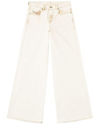 DIESEL - Off- Wide Leg Bleach-Effect Jeans - Lyst