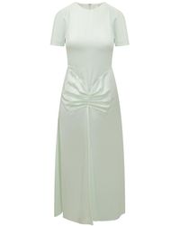 Victoria Beckham - Long Dress With Draping - Lyst