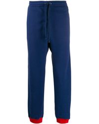 Gucci Side Stripe Star Logo Sweatpants - Blue