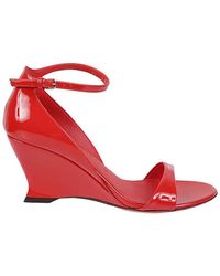 Ferragamo - Patent Leather Open-toe Sandals - Lyst