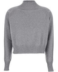 Twinset - Turtleneck Sweater With Crop Design - Lyst