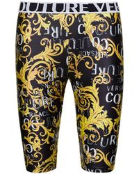 Versace - Bermuda Shorts With Couture Logo Print - Lyst