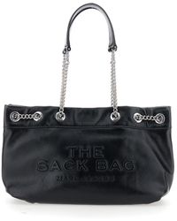 Marc Jacobs - 'The Chain Sack' Shoulder Bag With Chain-Link Handles And Maxi Logo Lettering On The Front - Lyst