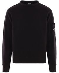 C.P. Company - Logo Cotton Crewneck Sweatshirt - Lyst