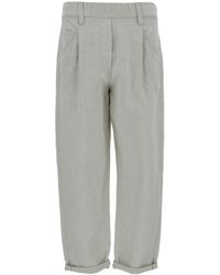 Brunello Cucinelli - Pleated Trousers - Lyst