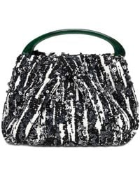 Dries Van Noten - Small Pleated Jacquard With Resin Handle Bags - Lyst