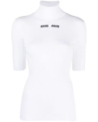 Miu Miu Short-sleeve tops for Women | Online Sale up to 47% off | Lyst