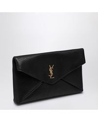 Saint Laurent - Leather Cassandre Envelope Pouch - Lyst