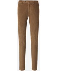 PT Torino - Formal Micropana Cotton Trousers - Lyst