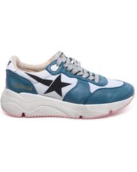 Golden Goose - Running Sole Two-color Leather Blend Sneakers - Lyst