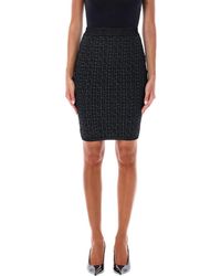 Balmain - Monogram 3D Mini Skirt - Lyst