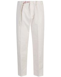 White Sand - Sand Cotton Trousers - Lyst