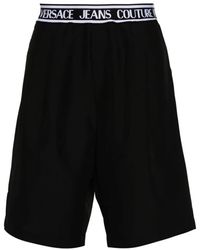 Versace - Elastic Waist Logo Shorts Clothing - Lyst