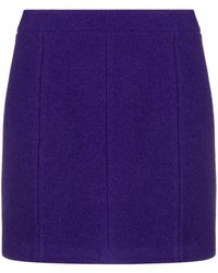 Golden Goose Virgin Wool Mini Skirt - Purple